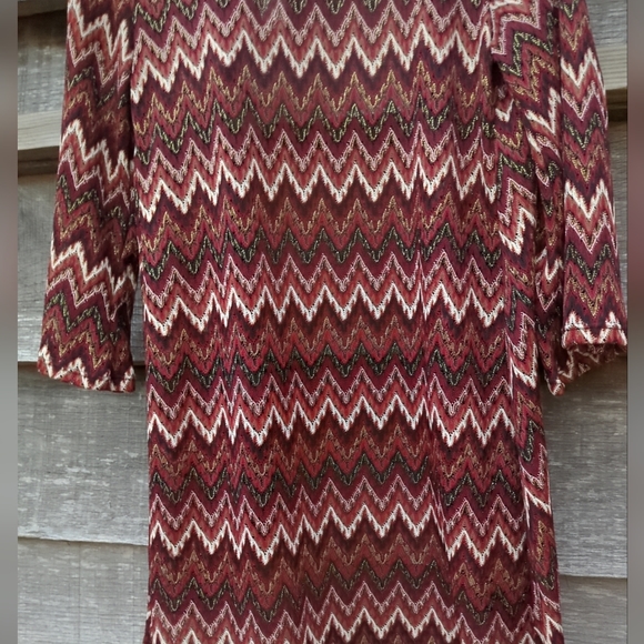 New Directions NWT Open Front Topper Sleeved Cape Women's Sz. S Print 3/4 Sleeve - Picture 12 of 14